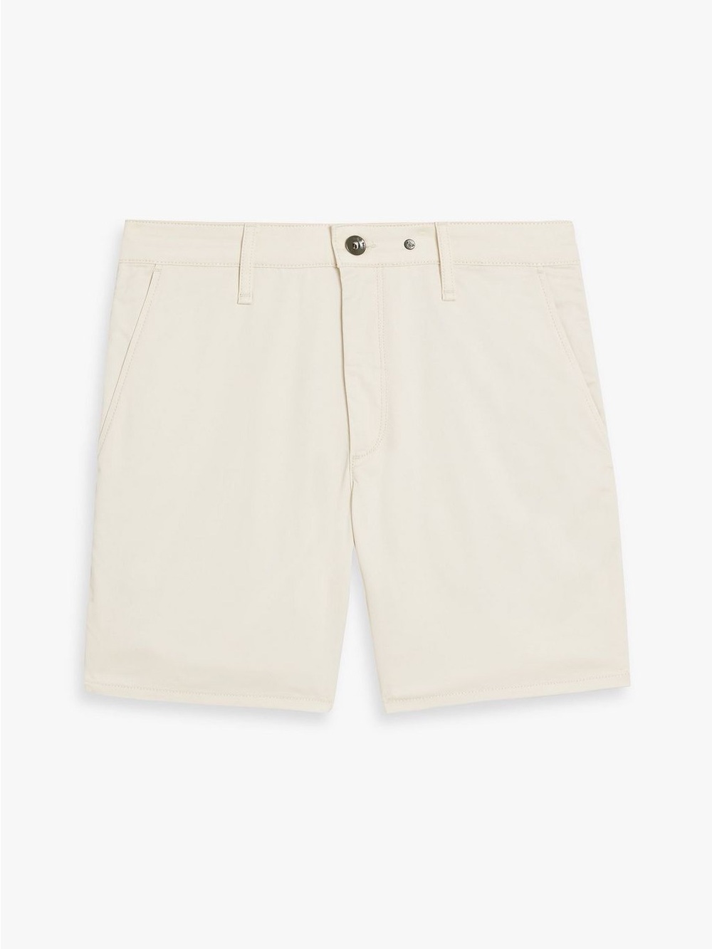 rag & bone Linen/cotton blend Euru Cream Flat-Front Chino Shorts